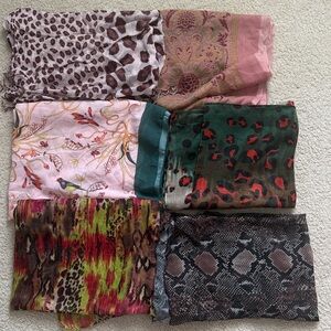 Elegant Multicolor Scarf Set